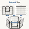 JHK 6 Panels Metal Dog Playpen Pet Fence 24 Inch to 40 Inch Foldable Large Dog Puppy Exercise for Yard Gate Camping Outdoor