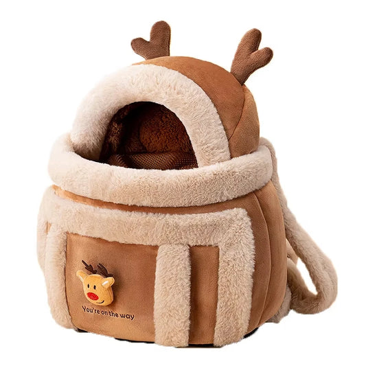 Portable Pet Cat Fall And Winter Speculation Handbag Warm Backpacks Dog Bag Autumn And Winter Warm And Windproof  Crossbody Bag - Play Paws Toys