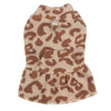 Leopard Dog Dress Coat Winter Fleece Pullover Sweatshirt Pet Clothes Sleeveless Vest Hoodies Puppy Skirt For Small Dogs Chiwawa