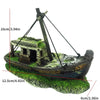 Aquarium Fish Tank Landscape Wreck Ship Decor Resin Boat Ornament Aquarium Accessories Decoration