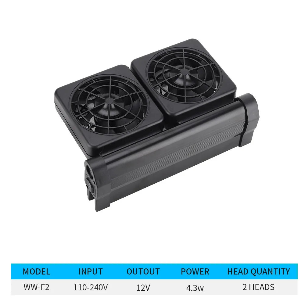Adjustable Cooling Fan Fish Tank Heat Dissipation Cooling Fan Aquarium Farming Grass Tank Shrimp Tank  Aquarium Fan Accessories