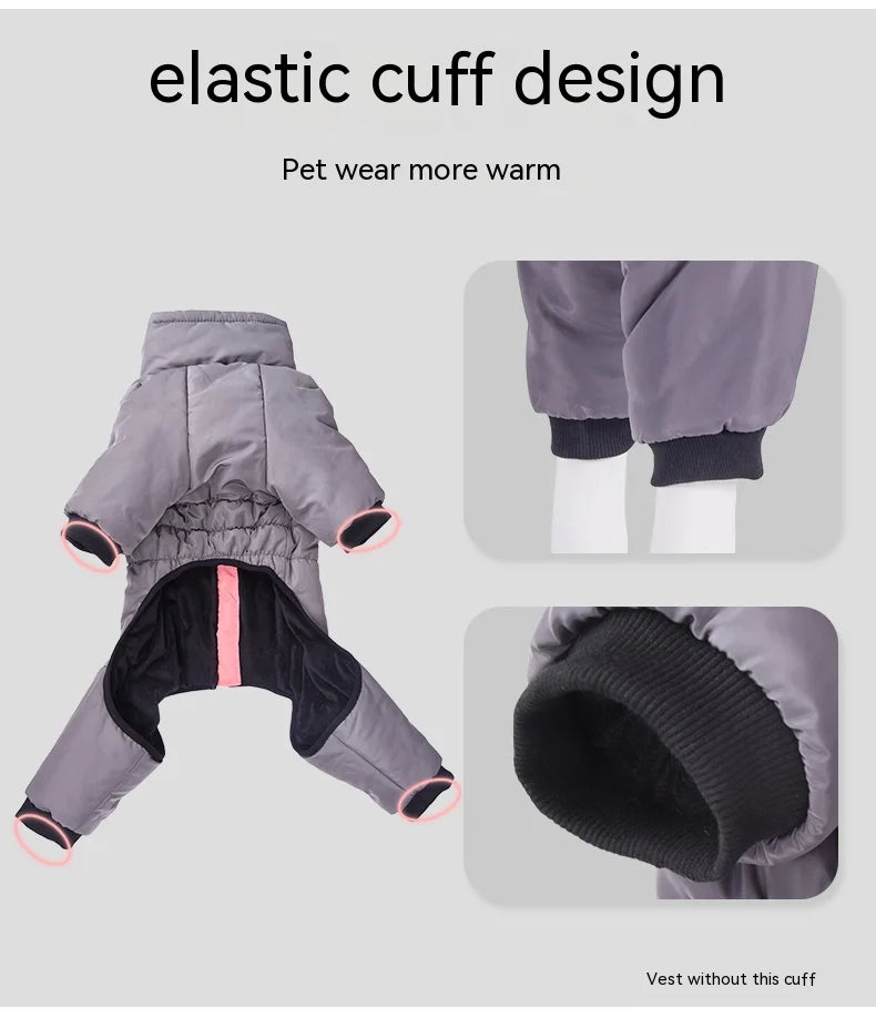 Waterproof Pet Dog Winter Jumpsuit Warm Medium Large Dogs Winter Jacket Clothes Labrador Bulldog Golden Retriever Costumes