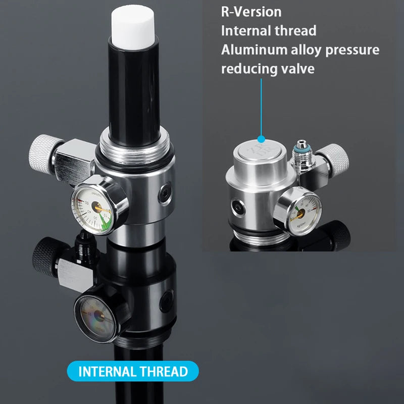 ZRDR Aquarium CO2 Generator Bubble Counter Electromagnetic Valve Steel Cylinder Raw Material Reaction Water Grass CO2 Generator