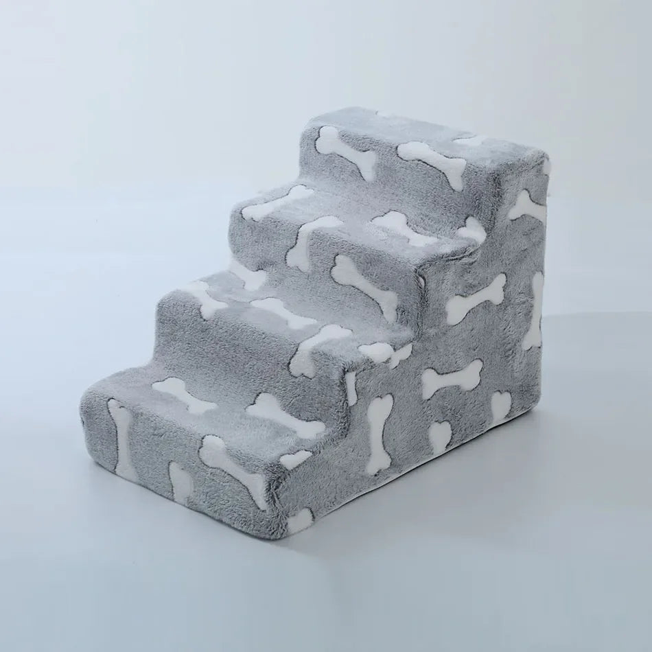 Ladder Dogs Pets Bone Shape Puppy Stairs Beside The Sofa Bed Ramp for Dogs Protecting Pet Joint Safety Stairs for Elderly Dogs