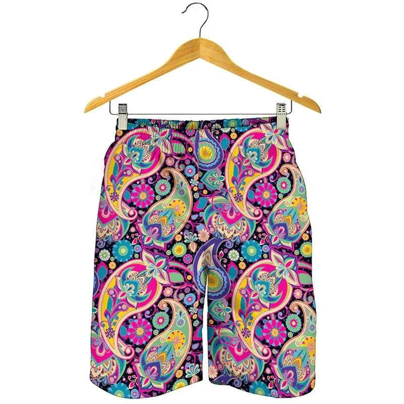 Fashion Paisley  Pattern Beach Short Men Clothing Popular 3D Print Daily Casual Board Shorts Classic Trend Streetwear New Trunks