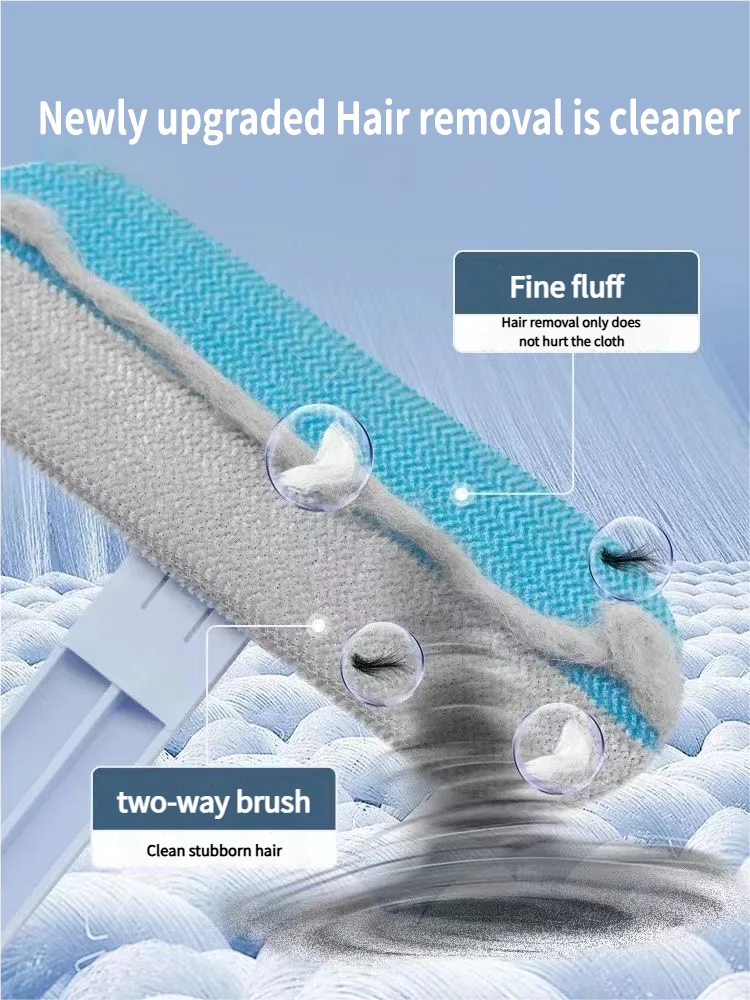 Pet Hair Removal Set Tool Reusable Static Removal Gloves Double-Sided Grooming Gloves Remove Dog Cat Hair Carpets Sofa Cleaner