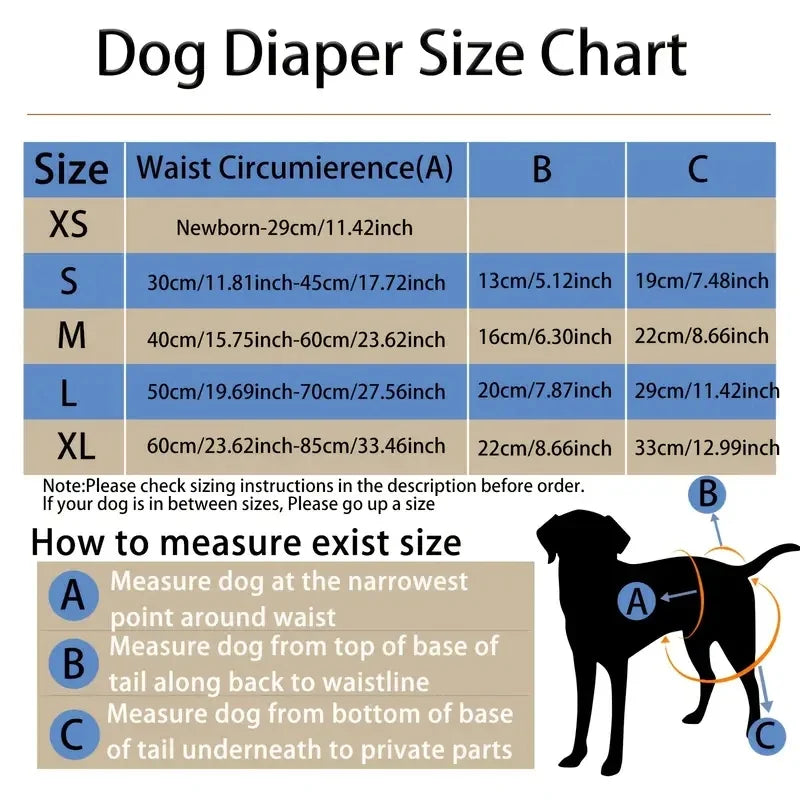 Washable Female Dog Diaper Sanitary Short Panties Pet Physiological Pants Dog Clothes Cartoon Print Underwear Briefs Pet Product