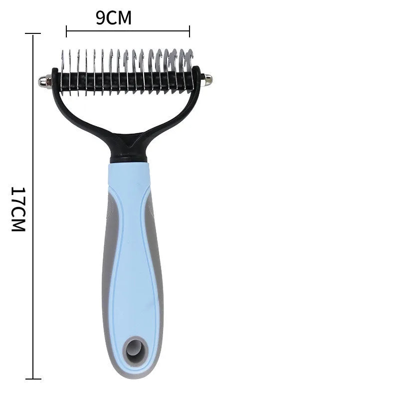 Hair Removal Comb for Dogs Cat Detangler Fur Trimming Dematting Deshedding Brush Grooming Tool For matted Long Hair Curly Pet