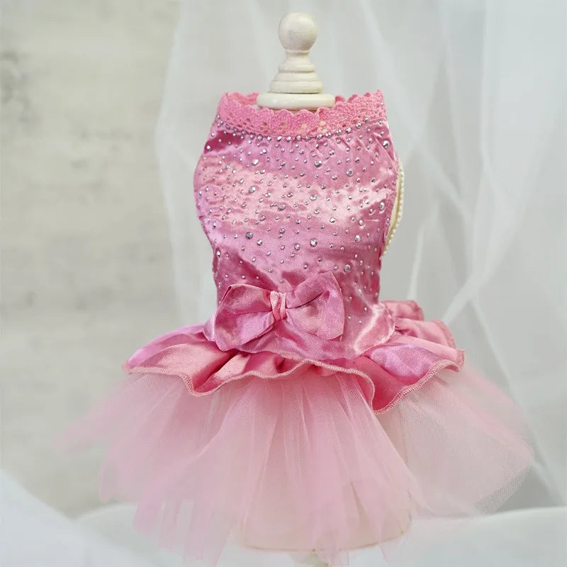 Dog Summer Dress Cat Lace Skirt Pet Clothing Chihuahua Tulle Skirt Puppy Cat Princess Apparel Cute Puppy Clothes Dog Accessories