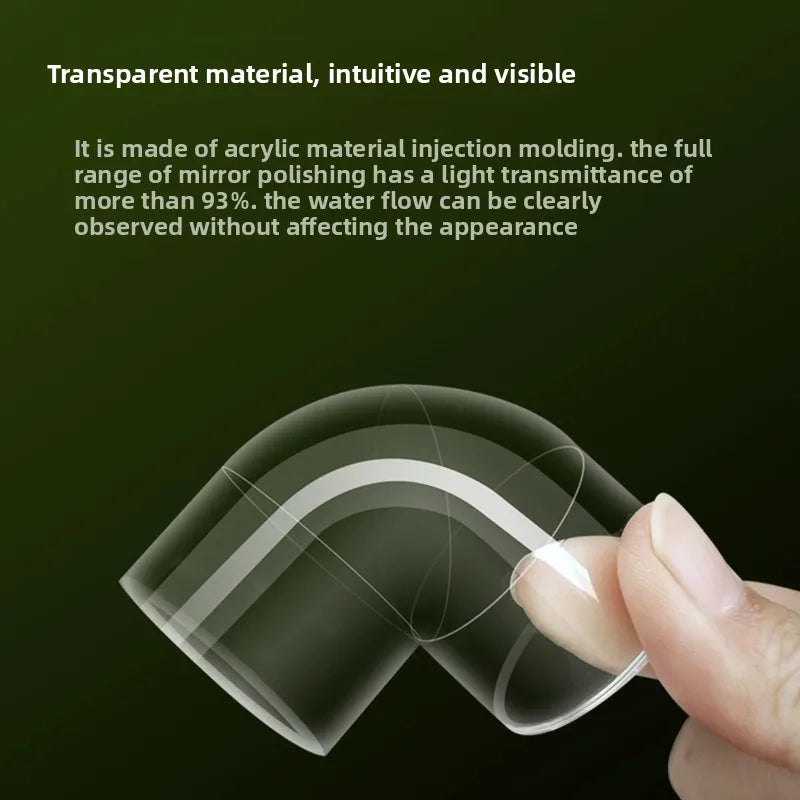 Transparent Fish Tank Water Pipe Acrylic Tube Fittings Elbow Joint Duck Bill Water Outlet Aquarium Accessries Rain Shower Outlet
