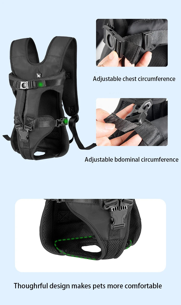 Pet Dog Carrier Bag Breathable Backpack For Dogs Cats Out Double Shoulder Portable Travel Backpack Outdoor Dog Cat Carrier Bag