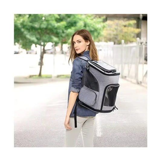 Cat Bag Outdoor Portable Cat Backpack, Foldable Small Dog And Cat Outdoor Bag Expandable Double Shoulder Pet Backpack - Play Paws Toys
