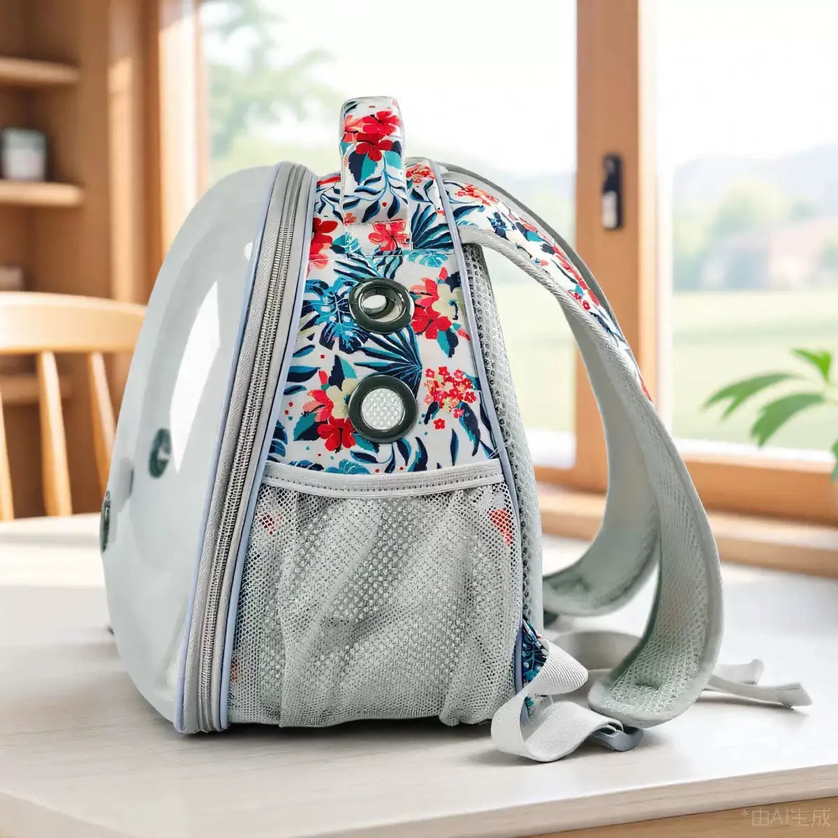 Bird Carrier Travel Bag Bird Backpack for Birds Parrots Small Pet Acrylic Bubble Portable Bird Cage Outdoor Travel Hiking