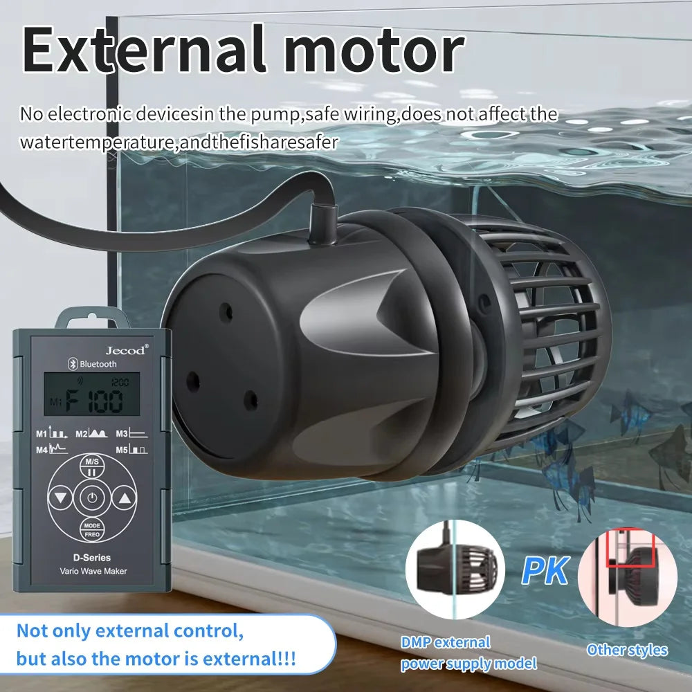 Jebao Jecod New Smart Bluetooth App Control Cordless Freshwater Saltwater Fish Tank DMP-10/20/30/40 Aquarium Wavemaker Pump
