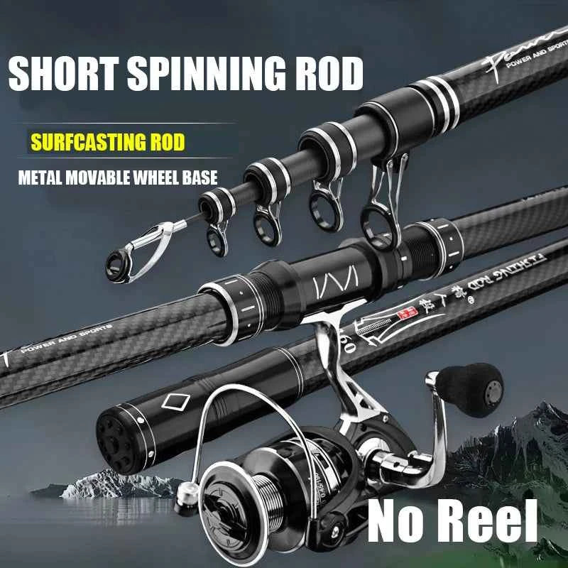 3.0M-4.5M Telescopic Fishing Rod Carbon Portable Spinning Fishing Pole for Boat Saltwater Freshwater Surfcasting Baitcasting Rod