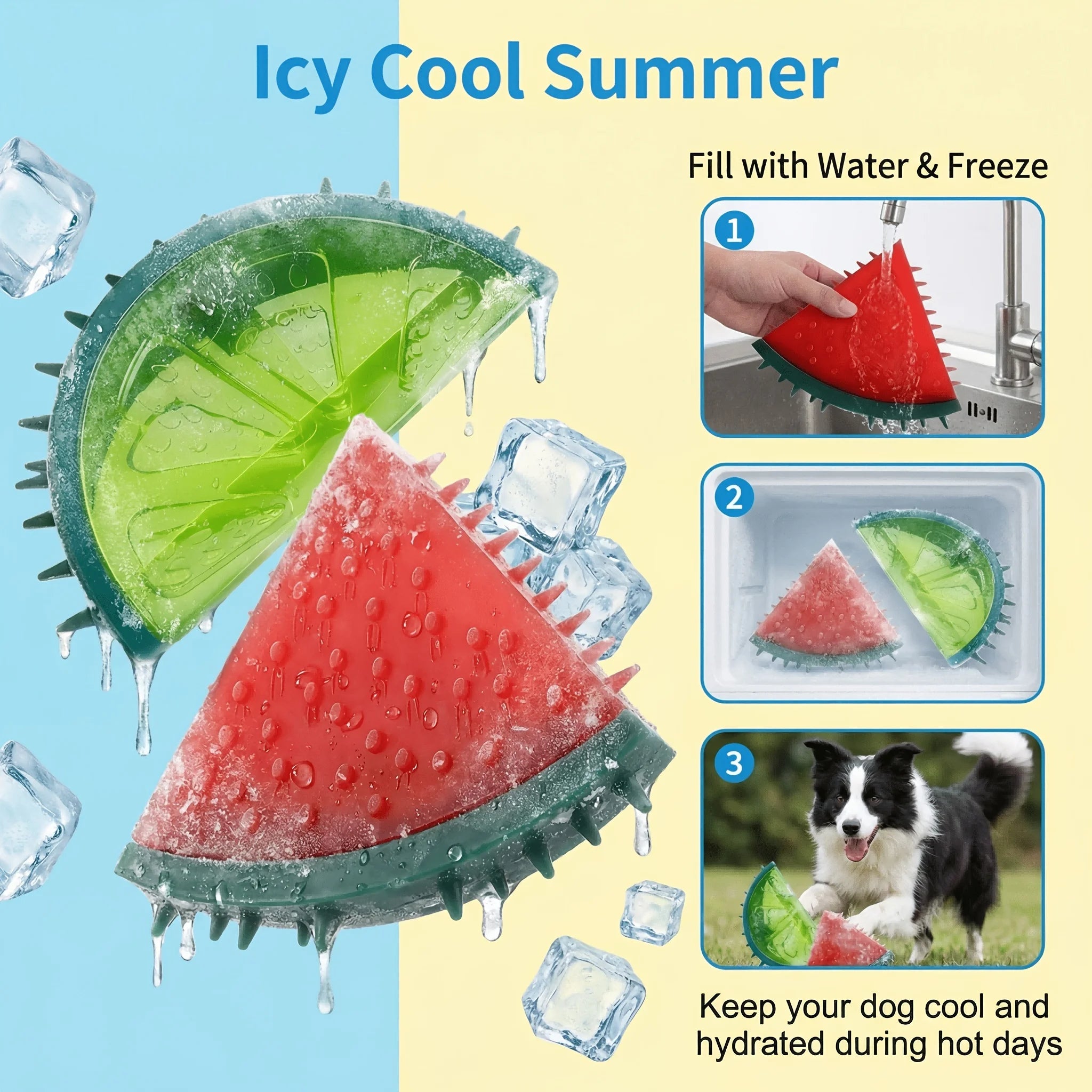 Pet Cooling Chew Toy Reusable Dog Cat Toy Teething Summer Cooling Pineapple Ice Frozen Fruit Shape Toys for Small Medium Dogs