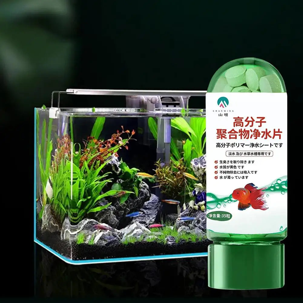 Water Purification Tablets Fish Bowl Water Cleaning Odor Remover Effective Algae Repellent Agent Safe Environment for Your Fish