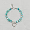 New Cute Pet Pearl Necklace with Heart-shaped Rhinestone Pendant Adjustable Cat Dog Collar Jewelry For Small Pets 8 Colors