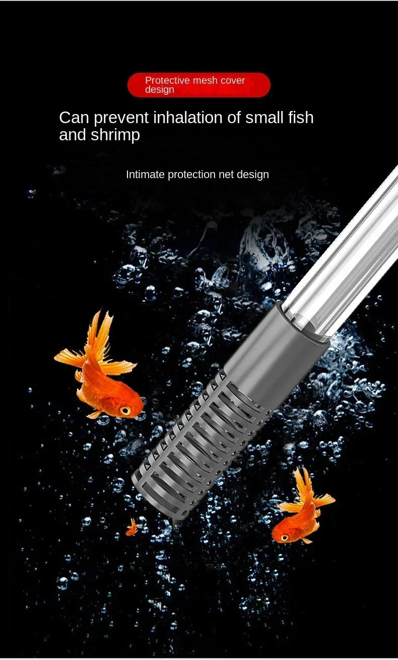 Siphon Pump with Filter Nozzle Fish Tank Water Changer Air Pump Cleaning Accessorie Handheld Aquarium Gravel Cleaner Vacuum Tool