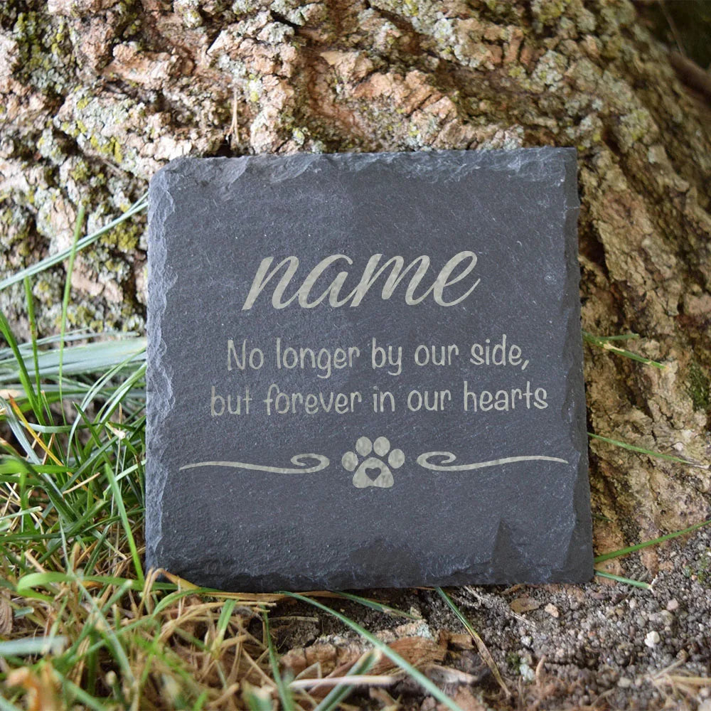 Pet Memorial Gift Custom Pet Memorial Garden Stone Slate Engraved Garden Slate with Dog Name Dog Loss Gifts