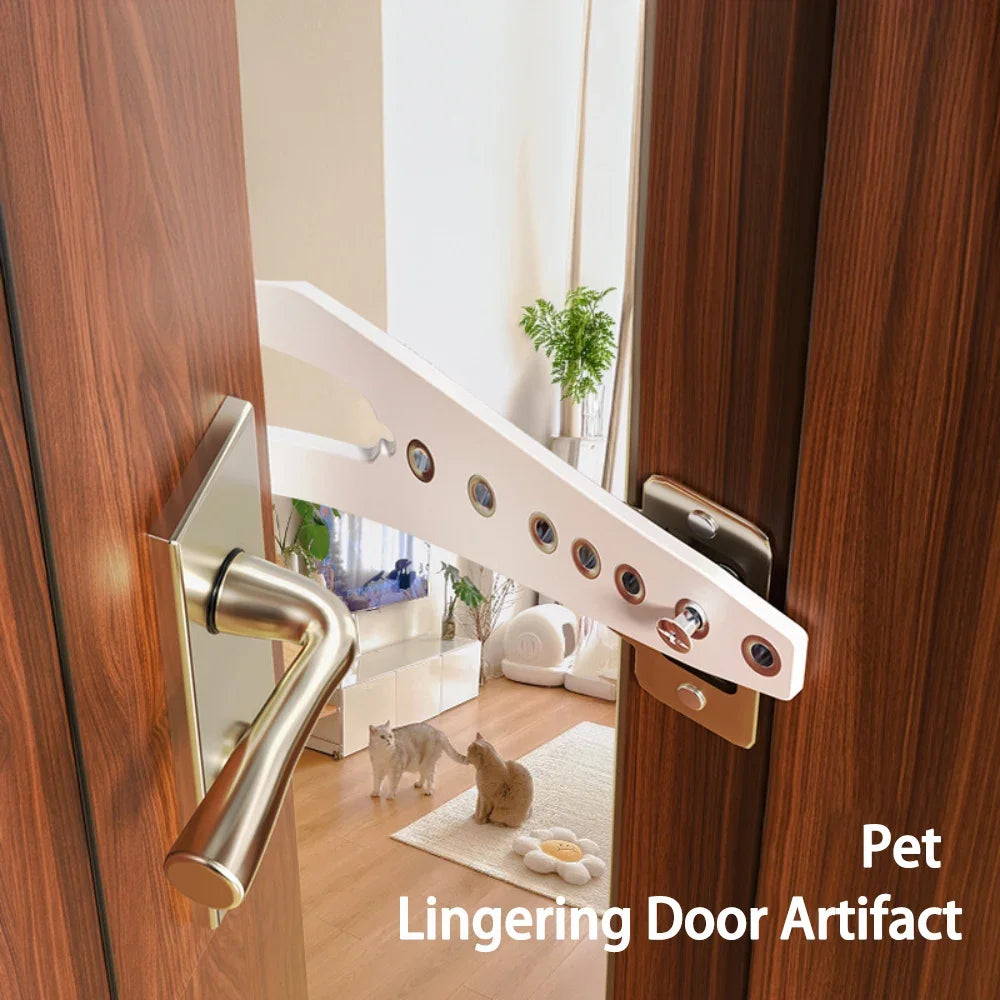 Adjustable Cat Door Latch Bracket Easy to Install Pet Door Latch Dog Door Elastic Holder Latch No Tools Required Pet Gate Supply