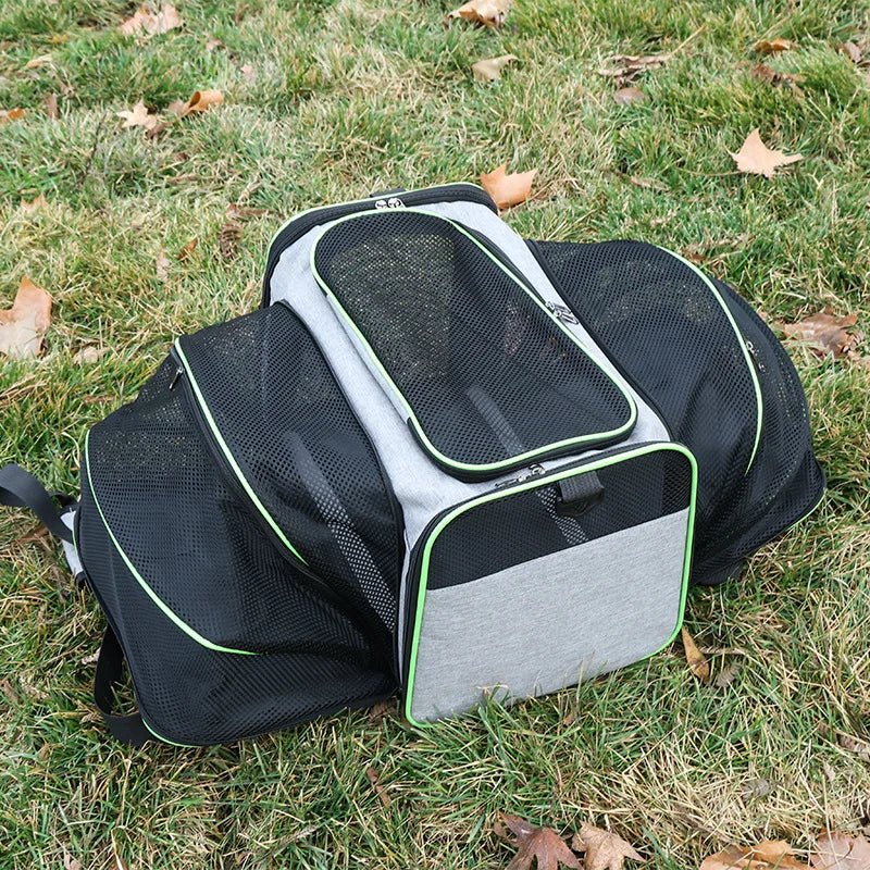 Pet Carrier Bag Foldable Small Dog Charter Carrying Cat Out Bag Expansion Pet Bag Mesh Breathable Expansion Foldable Handheld C