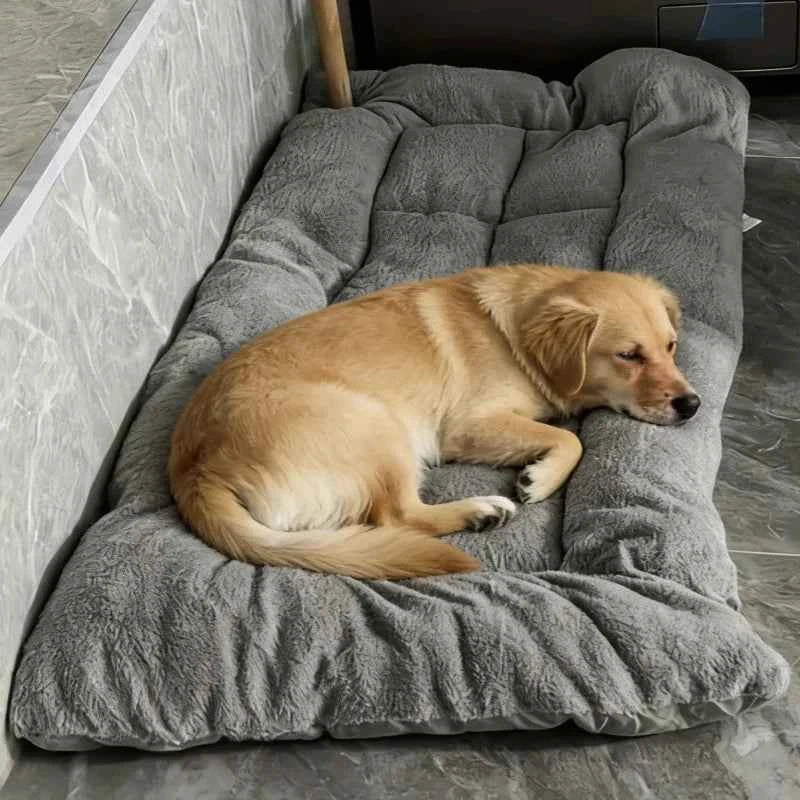 BOOTEELY Extra Large Plush Dog Bed Sofa Thickened Super Soft Polyester Pet Mat Dog Crate Mat Bed For Small Medium Large Dog Bed