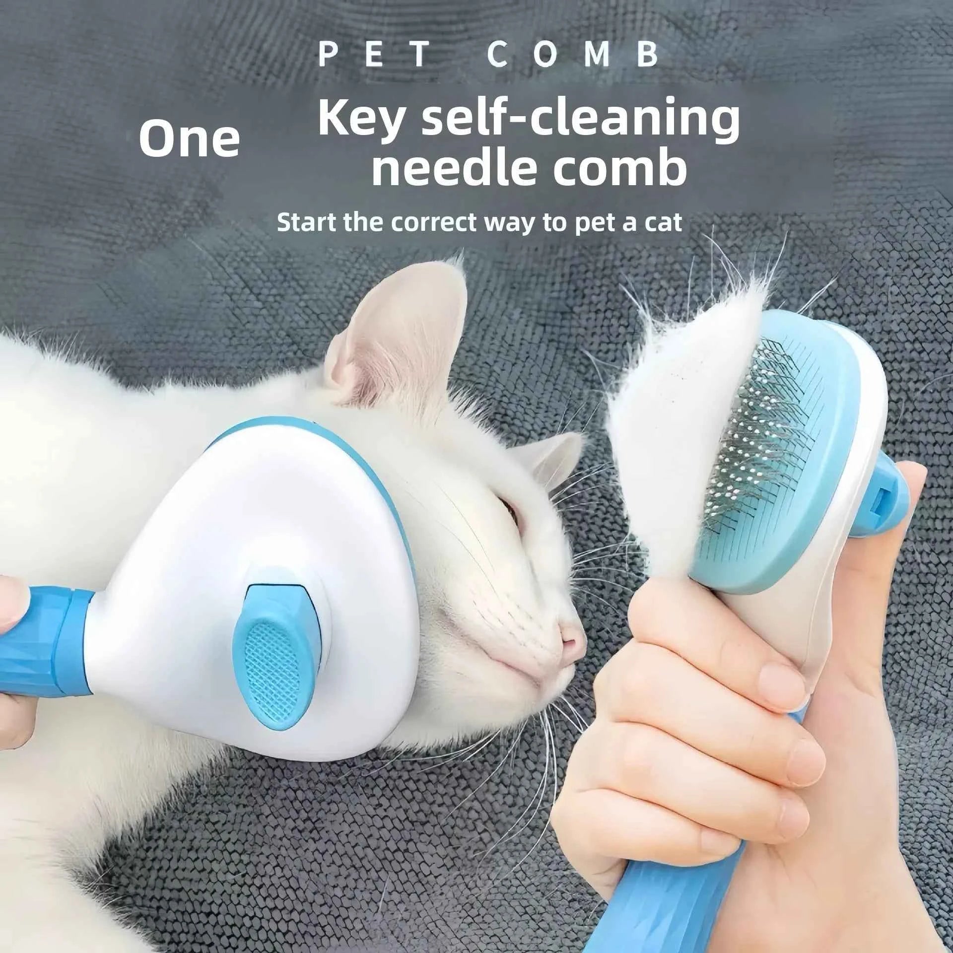 Pet comb, grooming tool, cat hair brush, pin brush, dematting comb, row comb, pet grooming comb, cat comb