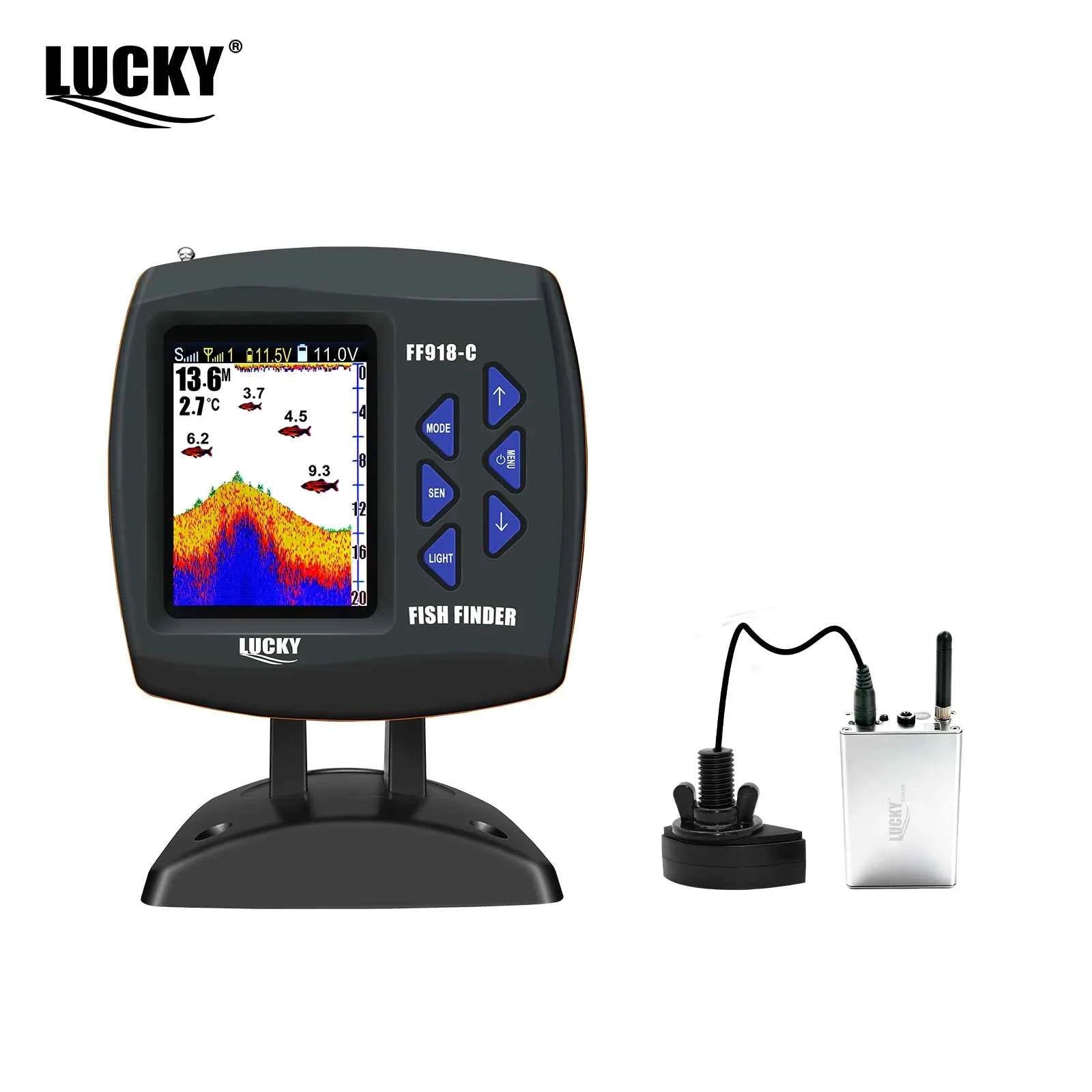 LUCKY FF918 Bait Boat Fish Finder 3.5" LCD perating range 300m Depth Range 100M Wireless