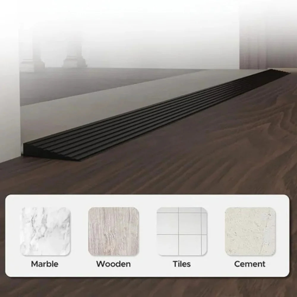 1pc 0.9mX5cm Multi Purpose Ramp Mat Door Threshold Ramp Self Adhesive Durable Non Slip Suitable for Robotic Vacuums Home