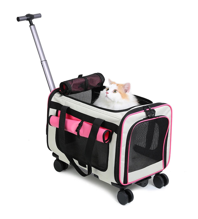 Pet Trolley Cat Bag Extra Large Portable Case Detachable Dog Trolley Case Large Foldable Pet Bag Cat Travel Carrier Bag - Play Paws Toys