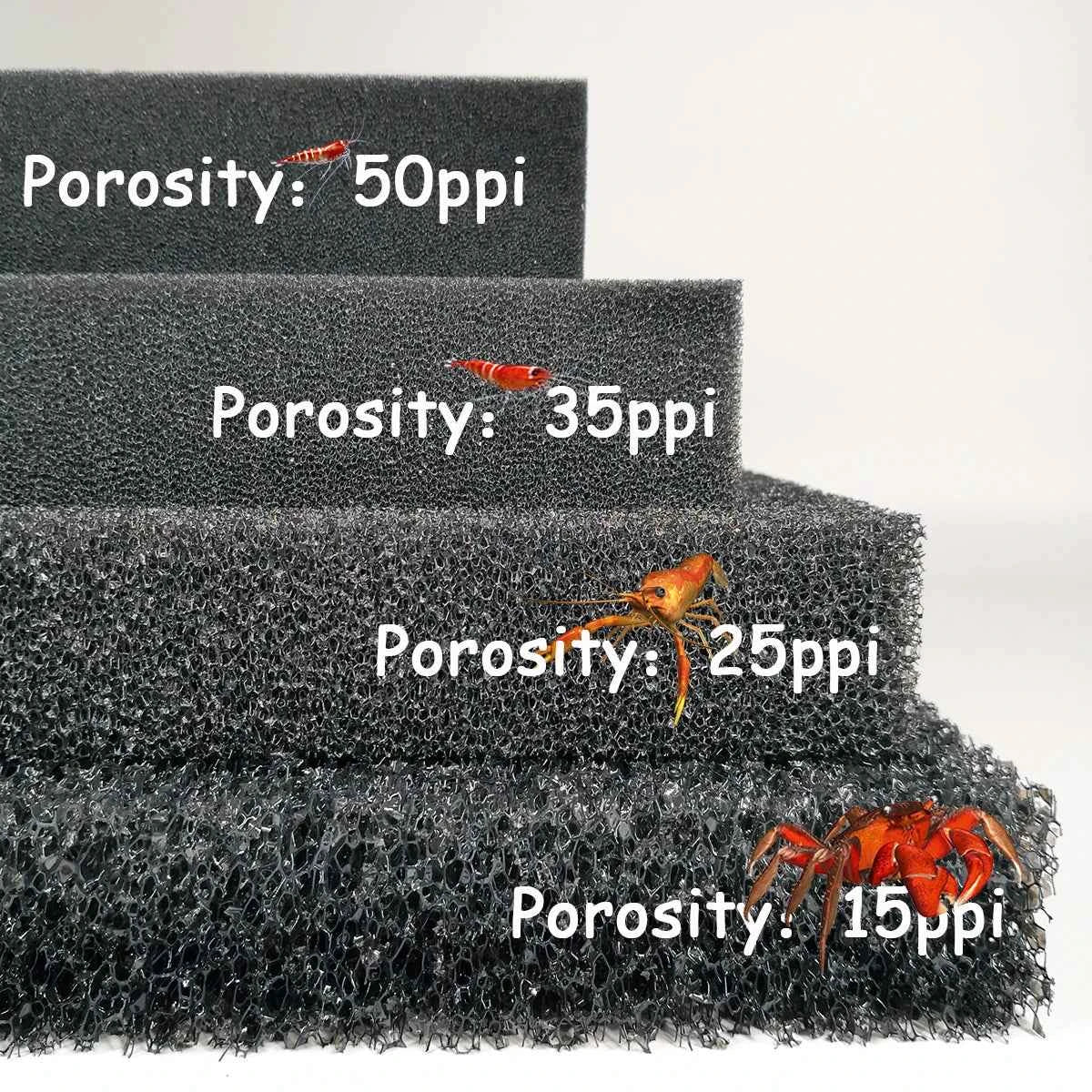 Aquarium Accessories Biochemical Cotton Filter Fish Tank Pond Foam Sponge Filter Black 15 25 35 50PPI Used For Aquariums