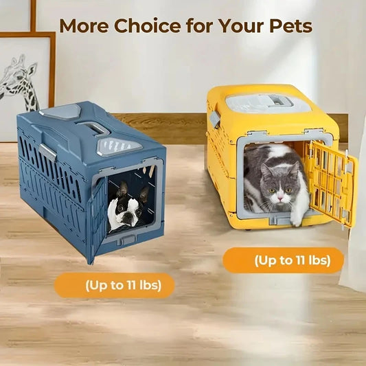 Portable Pp Material Outdoor Pet Cage, Foldable Durable PetTravel Carriers Dog Cage Large Cat Carrier Hard - Play Paws Toys