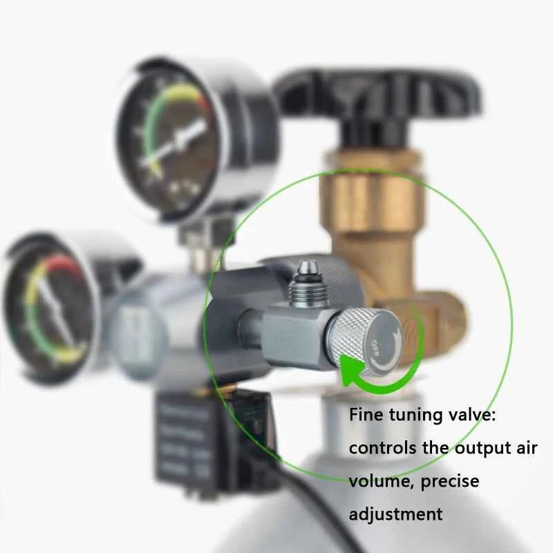 ZRDR aquarium CO2 regulator solenoid valve bubble counter is used for CO2 gas cylinder fish tanks CO2 pressure reducing valve