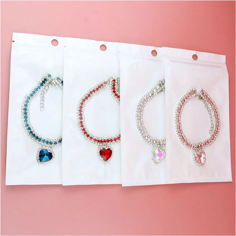Cat Rhinestone Diamante Collar Necklace for Kitten Cute Bling Pet Accessories for Cat Puppy Doggy Crystal Pendant Diamond Collar
