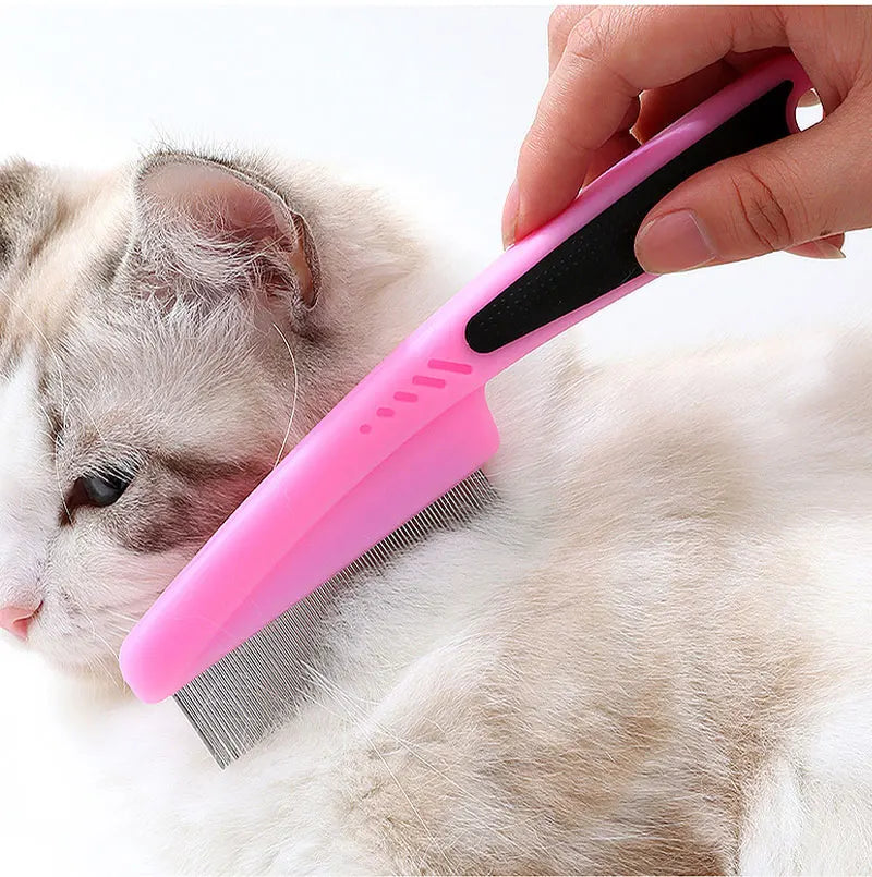 Pet Grooming Comb Durable Long-handled Pet Flea Comb Dog and cat dense tooth comb to remove lice Pet supplies Pet comb