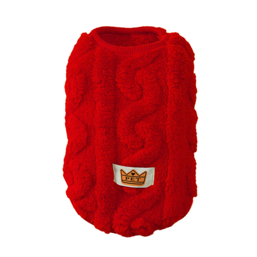 Pet Dog Clothes Autumn Winter Warm Cozy Fleece Puppy Sweater for Small Medium Dogs Cats Pug French Bulldog Chihuahua Clothing