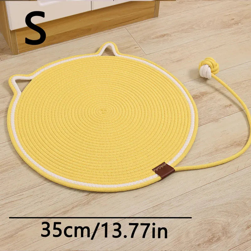 Round Cat Scratch Pad Cotton Rope Pet Sleeping Cat Scratch Board Sofa Furniture Paw Protector