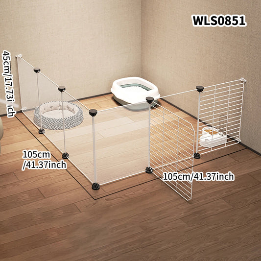 Pet Fence Kitten Isolation Door Dog Cage Kitten Guardrail Iron Small Size Dogs Teddy Indoor Kennel Home Rabbit Fence Cat Cage - Play Paws Toys