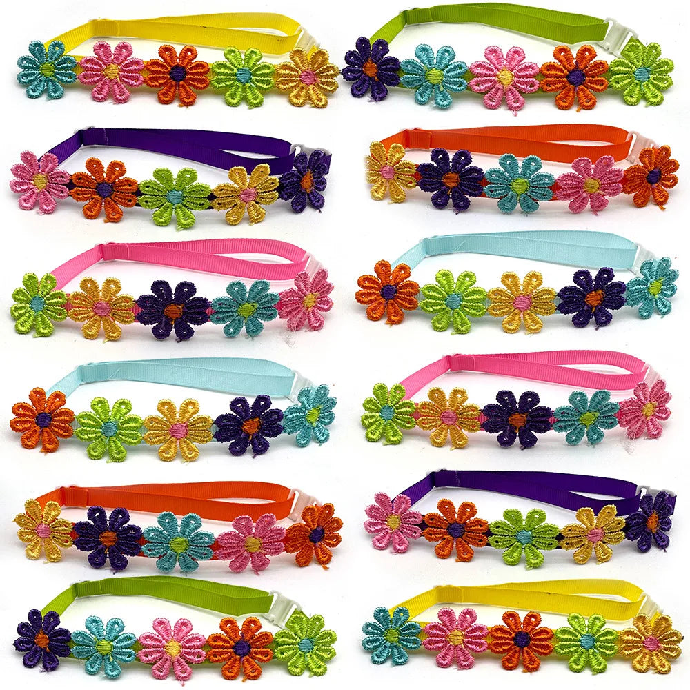 50/100pcs Fashion Dog Bow Tie Flowers Style Dog Bowties Necktie Collar Pet Supplies Pet Grooming Accessories for Small Dog Cat