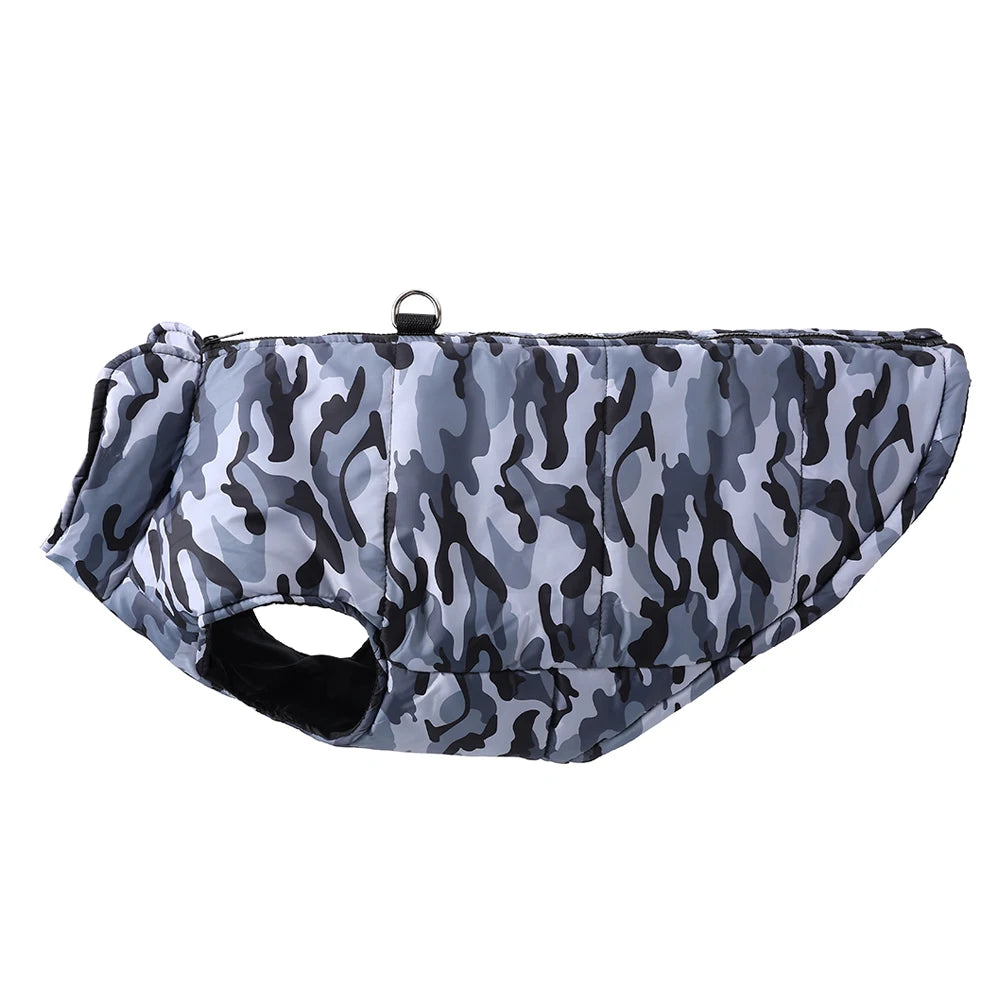 4XL-6XL Large Dog Jacket Clothes Winter Waterproof Coat For Big Dogs Vest Costume Camouflage Print Golden Retriever Pet Overalls