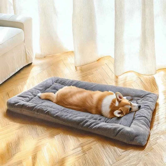 BOOTEELY Extra Large Plush Dog Bed Sofa Thickened Super Soft Polyester Pet Mat Dog Crate Mat Bed For Small Medium Large Dog Bed
