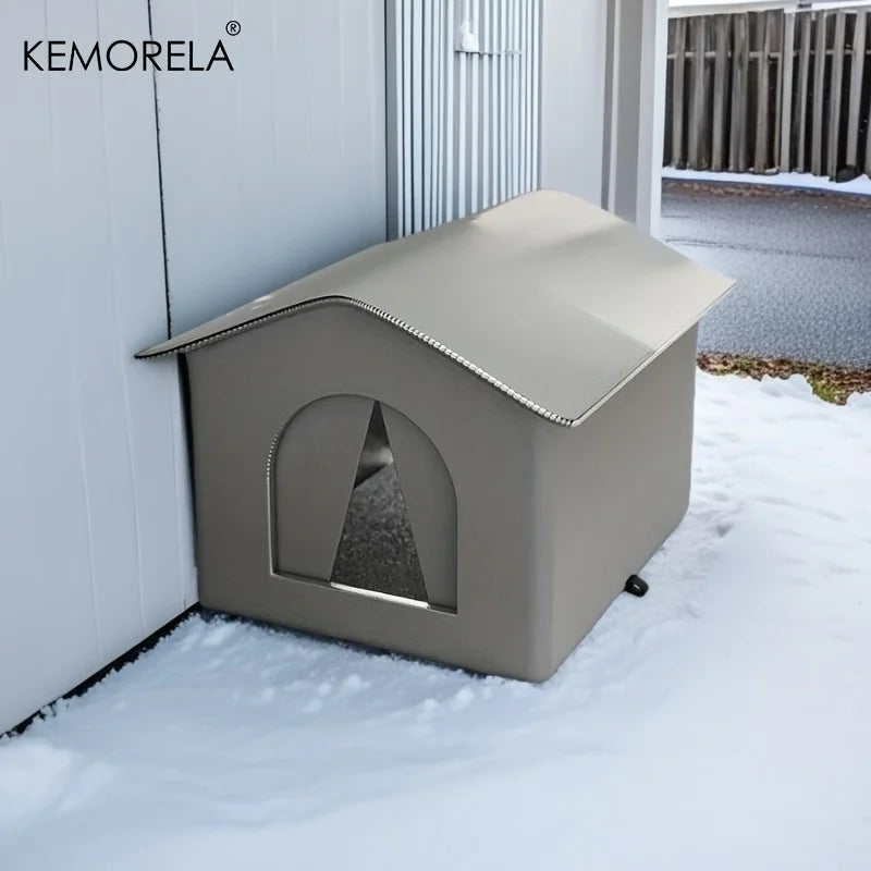 KEMORELA Stray Cat Bed Warmer - 3 Sizes of Comfortable Room-Shaped Shelter for Cats & Dogs, Durable Oxford Cloth, All-Season - Play Paws Toys