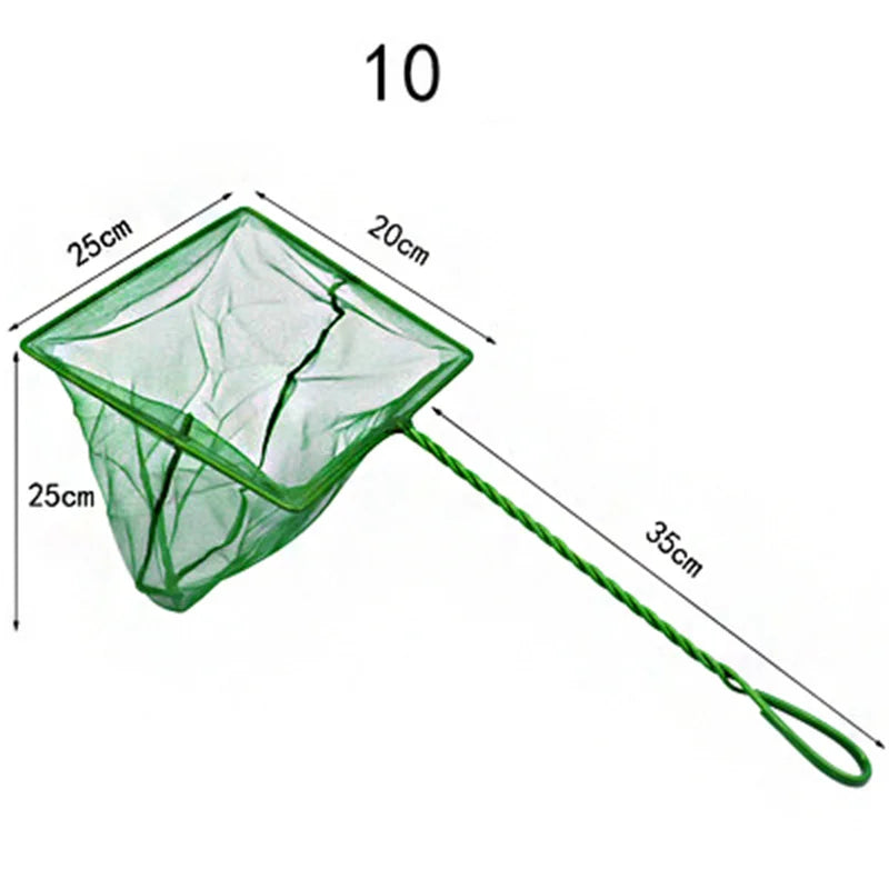 Portable Fish Net Long Handle Square Aquarium Accessories Fishbowl Landing Net Fishing Net Outdoors Crab Traps Fishing Tools