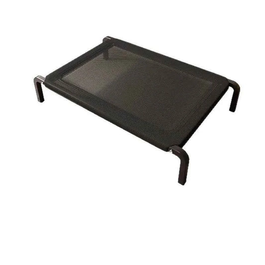 Off-ground Elevated Dog Lounge Bed Breathable Quick-dry Mesh Surface Stable Curved Metal Legs Anti-collapse Cooling Raised Pet Cot Living Room Balcony Moisture-proof Napping Bed For Large Breed Dogs dog beds
