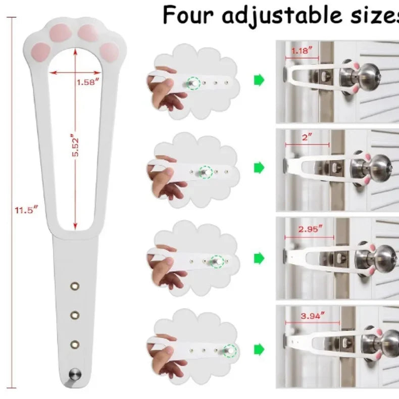 Cat Door Holder Latch Adjustable Dog Door Stopper Elastic Gate Lock Flex Latch Strap Keep Dog Out From Entering Pet Gate Supply - Play Paws Toys