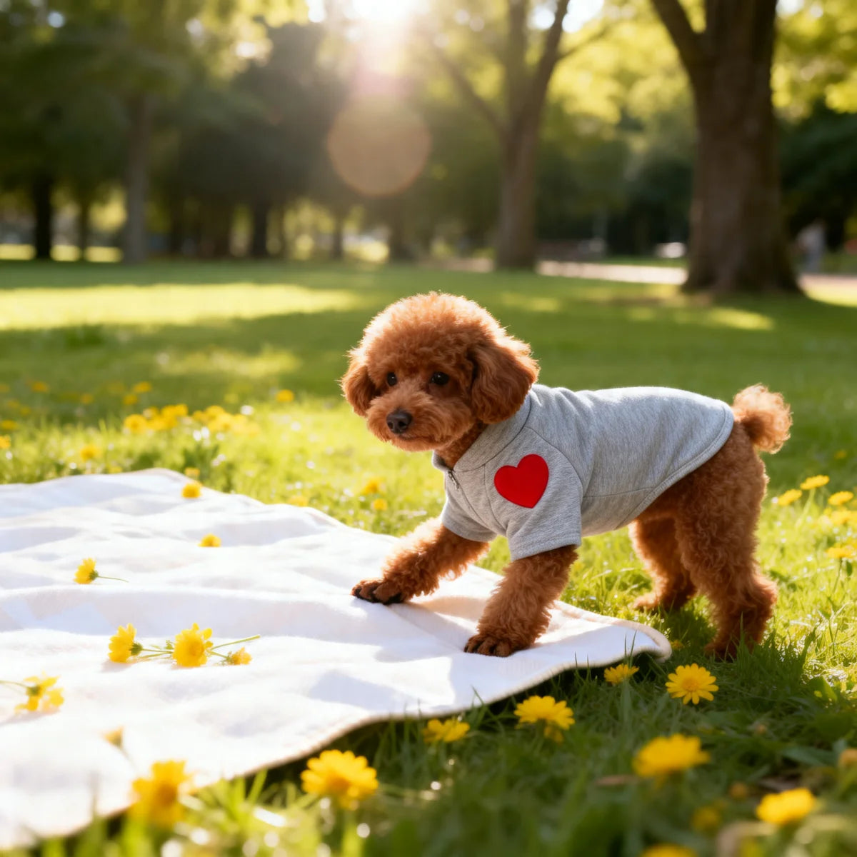 Pet Clothes Love Sweater Pet Dog Cat for Taddy Puppy Medium Dog Heart-shaped Sweatshirt  Puppy Outdoor Clothes