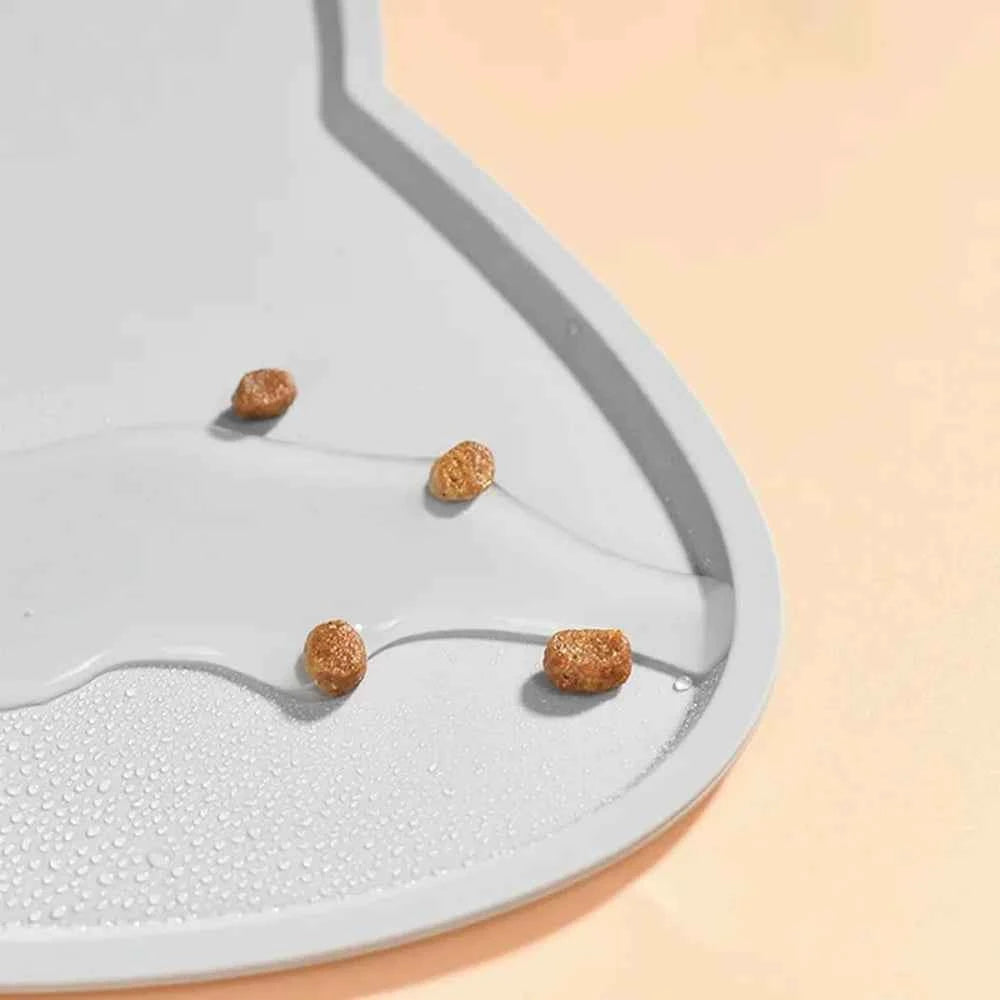 Food Grade Silicone Cat Mat, Anti-slip Waterproof Leak-proof Pad for Cats & Dogs, Easy to Clean Pet Bowl Mat
