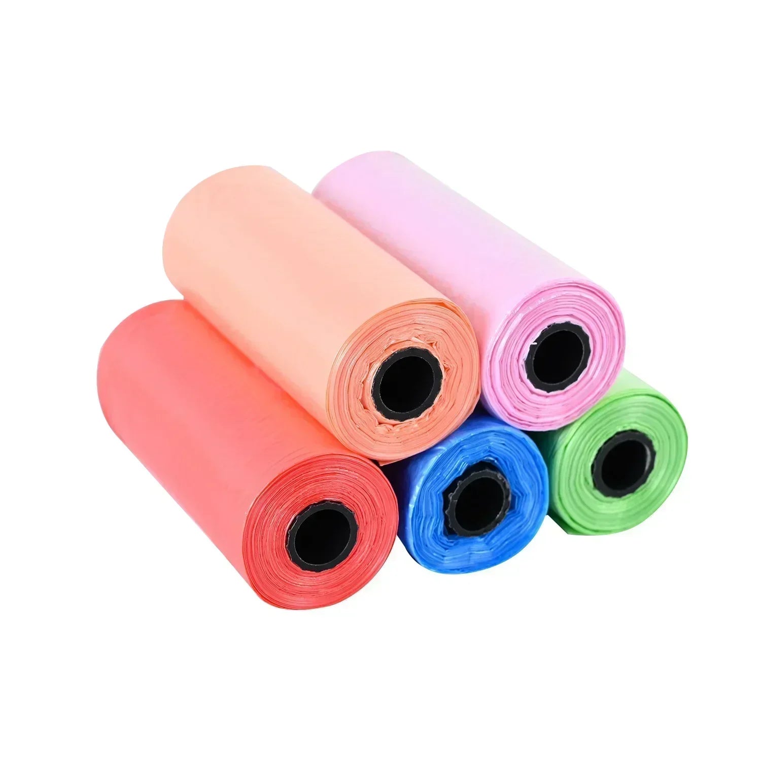 Pet Poop Bag Solid Color Printed Pet Garbage Bag Cleaning Poop Bag Walking Dog Portable Toilet Bag Dog Supplies Poop Bag Set