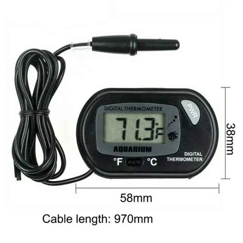 2/4/6/8Pcs LCD Digital Aquarium Thermometer Fish Tank Thermometer With Water-Resistant Sensor Probe And Suction Cup For Reptile